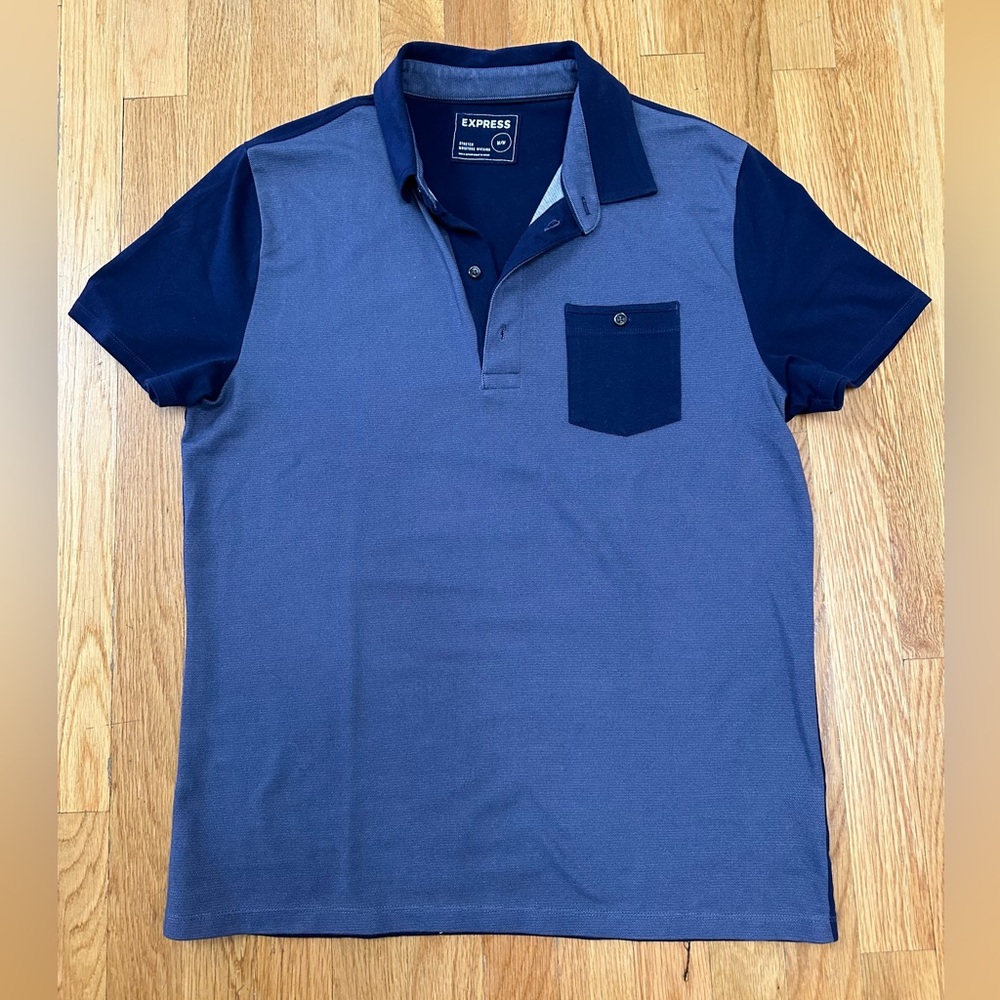 Express Polo Blue Size Medium Stretch